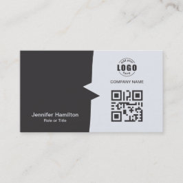 Professionele aangepaste QRCode Foto grijs Visitekaartje