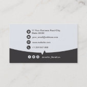 Professionele aangepaste QRCode Foto grijs Visitekaartje (Achterkant)