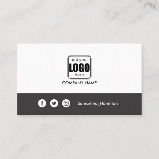 Professionele aangepaste QRCode Foto grijs Visitekaartje (Achterkant)