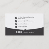 Professionele aangepaste QRCode Foto grijs Visitekaartje (Achterkant)