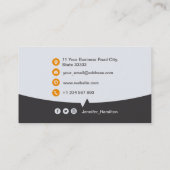 Professionele aangepaste QRCode-fotografie, grijs  Visitekaartje (Achterkant)