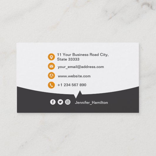 Professionele aangepaste QRCode-fotografie, grijs Visitekaartje (Achterkant)