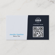 Professionele aangepaste QRCode Photo Navy Blue Bu