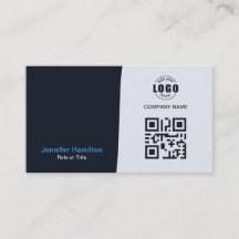 Professionele aangepaste QRCode Photo Navy Blue Bu