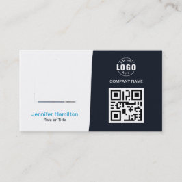 Professionele aangepaste QRCode Photo Navy Blue Bu Visitekaartje