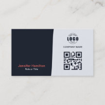 Professionele aangepaste QRCode Photo Navy Blue Re