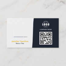 Professionele aangepaste QRCode Photo Navy Blue Ye