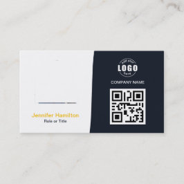 Professionele aangepaste QRCode Photo Navy Blue Ye Visitekaartje