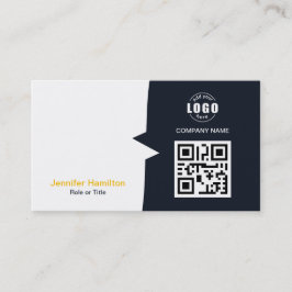 Professionele aangepaste QRCode Photo Navy Blue Ye Visitekaartje
