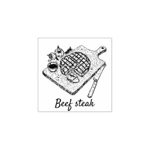 Professionele Aangepaste Rundvlees Steak Wedding M Rubberstempel