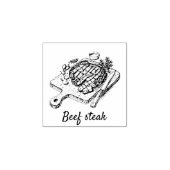 Professionele Aangepaste Rundvlees Steak Wedding M Rubberstempel (Afrduk)