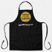 Professionele aangepaste slogan Business Logo Zwar Schort (Voorkant)
