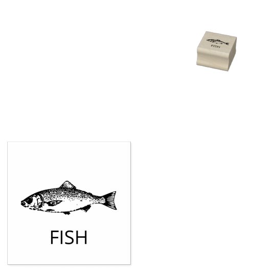 Professionele aangepaste vis bruiloft maaltijd keu rubberstempel (Gestempeld)