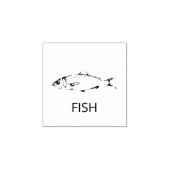 Professionele aangepaste vis bruiloft maaltijd keu rubberstempel (Afrduk)