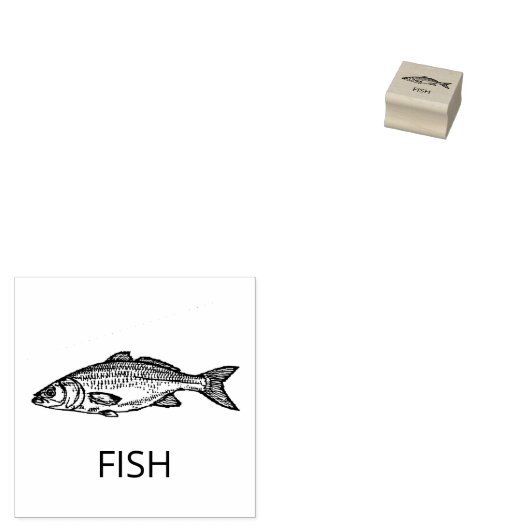 Professionele aangepaste vis bruiloft maaltijd keu rubberstempel (Gestempeld)