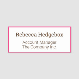 Professionele aangepaste werknemer titel bedrijf naamplaatje