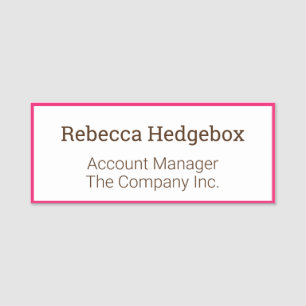 Professionele aangepaste werknemer titel bedrijf naamplaatje