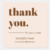 Professionele aangepaste zakelijke klant dank u vierkante sticker (Voorkant)