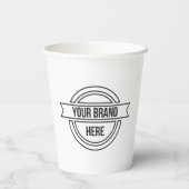 Professionele aangepaste zakelijke Logo Papieren Bekers (Achterkant)