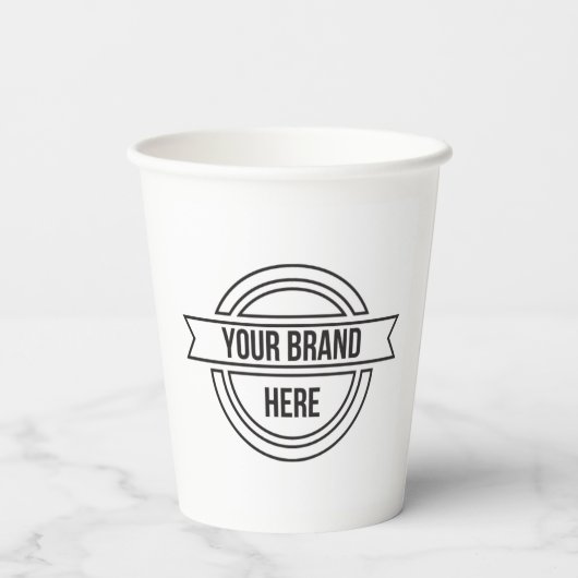 Professionele aangepaste zakelijke Logo Papieren Bekers (Achterkant)