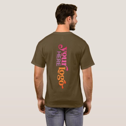 Professionele aangepaste zakelijke Logo T-shirt (Achterkant volledig)