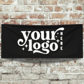 Professionele aangepaste zakelijke Logo zwarte ban Spandoek