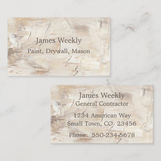 Professionele Aannemer Home Remodelling Visitekaartje (Voorkant / Achterkant)