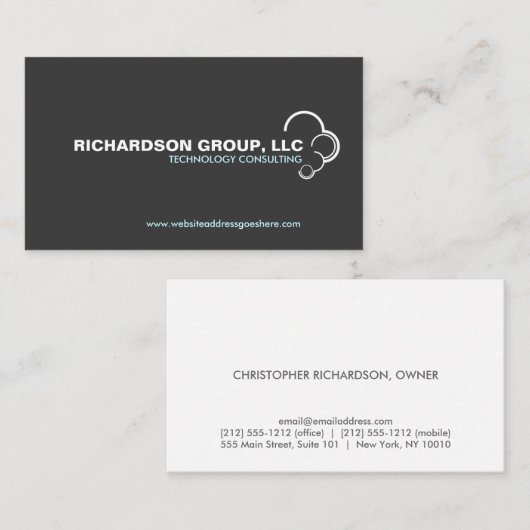 Professionele Abstracte Cloud Logo Visitekaartje (Voorkant / Achterkant)