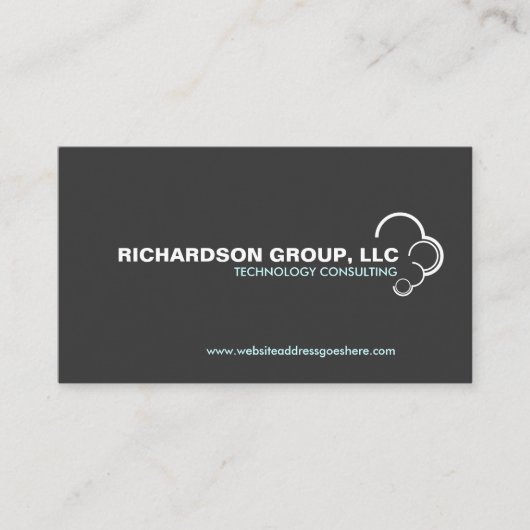 Professionele Abstracte Cloud Logo Visitekaartje (Voorkant)