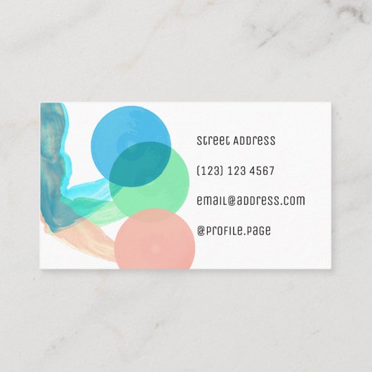 Professionele abstracte gewichtstoename visitekaartje (Achterkant)