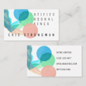 Professionele abstracte gewichtstoename visitekaartje (Voorkant / Achterkant)