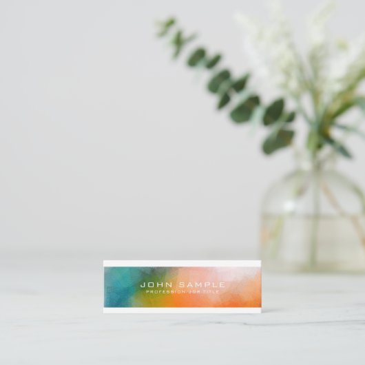 Professionele Abstracte Kunst Creatieve Moderne Vl Mini Visitekaartje (Staand voorkant)