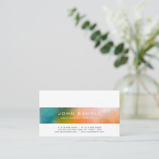 Professionele Abstracte Kunst Creatieve Moderne Vl Visitekaartje (Staand voorkant)