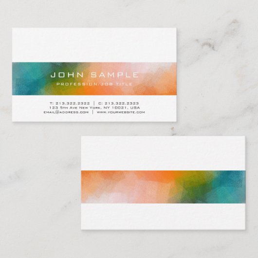 Professionele Abstracte Kunst Creatieve Moderne Vl Visitekaartje (Voorkant / Achterkant)