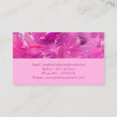 Professionele Abstracte Kunst Modern Paarse Roze Visitekaartje (Achterkant)