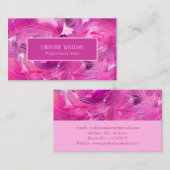 Professionele Abstracte Kunst Modern Paarse Roze Visitekaartje (Voorkant / Achterkant)