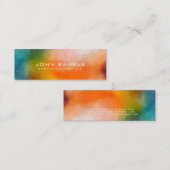 Professionele Abstracte Kunst Premium Linnen Luxe Mini Visitekaartje (Voorkant / Achterkant)