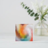 Professionele Abstracte kunst Premium Thick Luxury Vierkante Visitekaartje (Staand voorkant)
