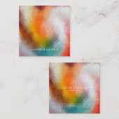 Professionele Abstracte kunst Premium Thick Luxury Vierkante Visitekaartje (Voorkant / Achterkant)
