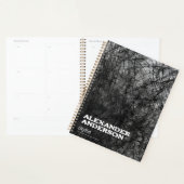 Professionele Abstracte Minimal Black Scribble Planner (Display)