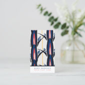 Professionele Abstracte Retro  Waterverf Kunst Visitekaartje (Staand voorkant)