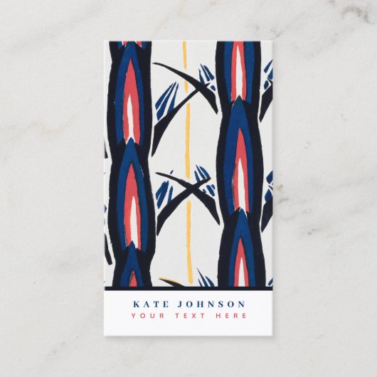 Professionele Abstracte Retro  Waterverf Kunst Visitekaartje (Voorkant)