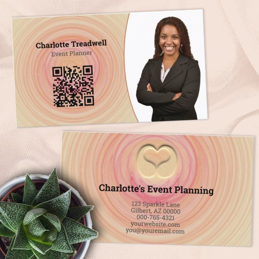 Professionele Abstracte spiralige QR-code Sjabloon Visitekaartje