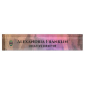 Professionele Abstracte Waterverf voor bedrijven - Naambordje (Voorkant)