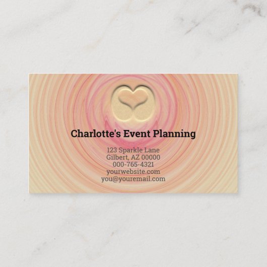 Professionele Abstracte ZandspiraalSjabloon Visitekaartje (Achterkant)