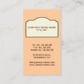 Professionele accountant  Visitekaartjes (Achterkant)