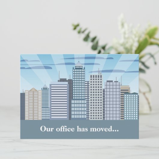 Professionele adreswijziging Modern Kantoor verpla Aankondiging (Staand voorkant)