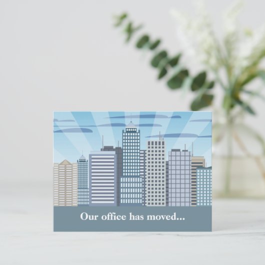 Professionele adreswijziging Modern Kantoor verpla Briefkaart (Staand voorkant)