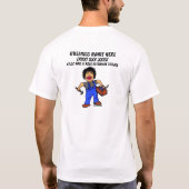 Professionele advertentie voor bouwer t-shirt (Achterkant)