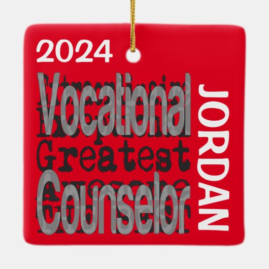 Professionele adviseur Extraordinaire CUSTOM Keramisch Ornament (Achterkant)